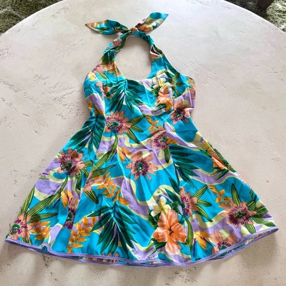 Vintage | Dresses | Vintage Misho Fooral Silk Halter Neck Dress | Poshmark